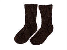Joha socks dark brown wool